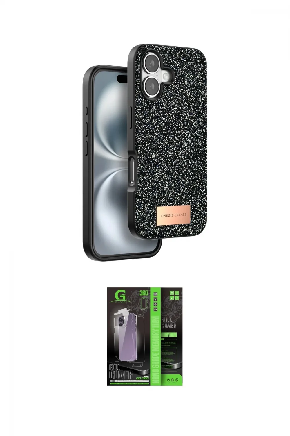 ieg™ iPhone 16 Kılıf Vadi Klasik Serisi - Şeffaf 360 Full Body Arka Koruyucu
