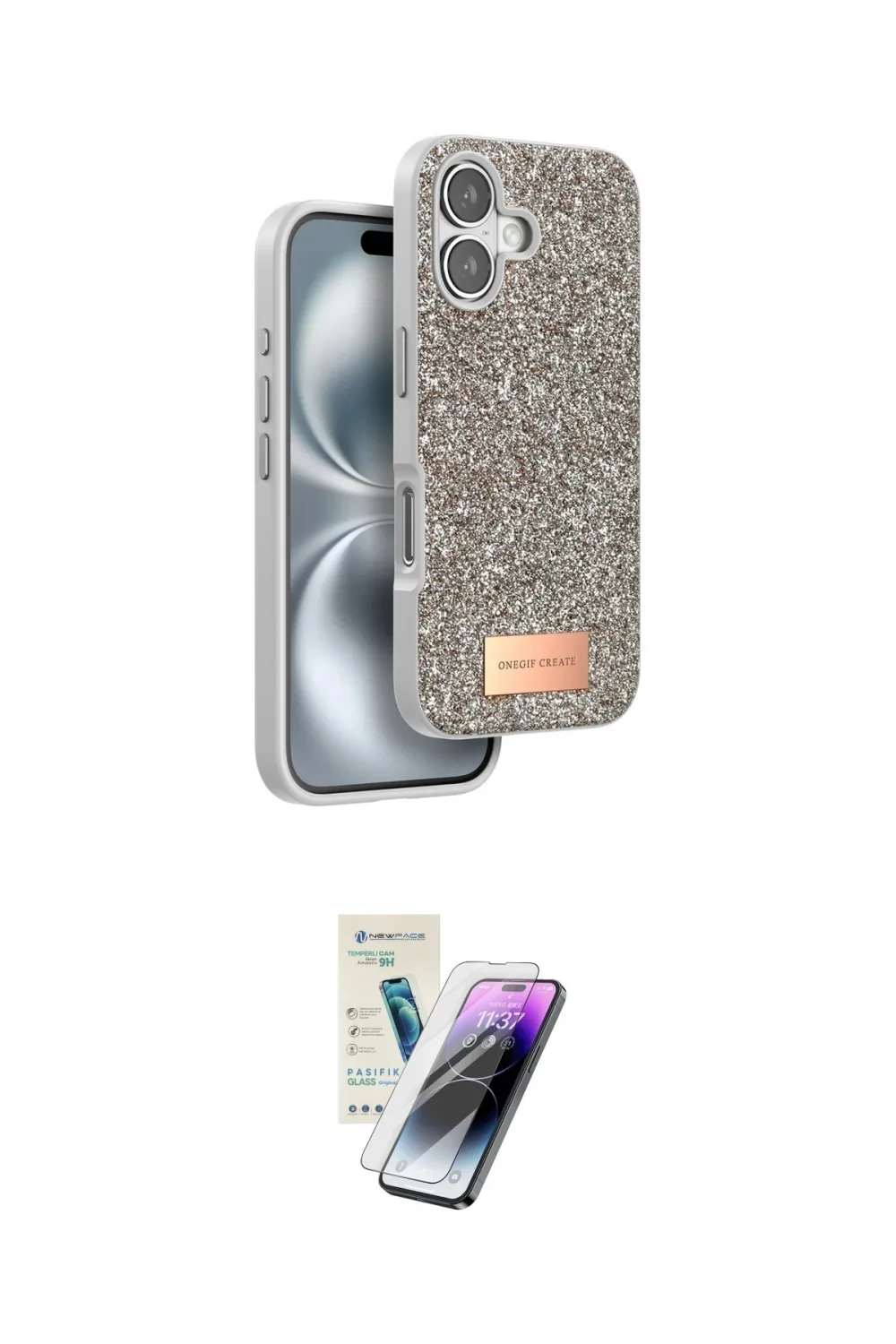 ieg™ iPhone 16 Kılıf Vadi Klasik Serisi - Şeffaf Pasifik Cam Ekran Koruyucu