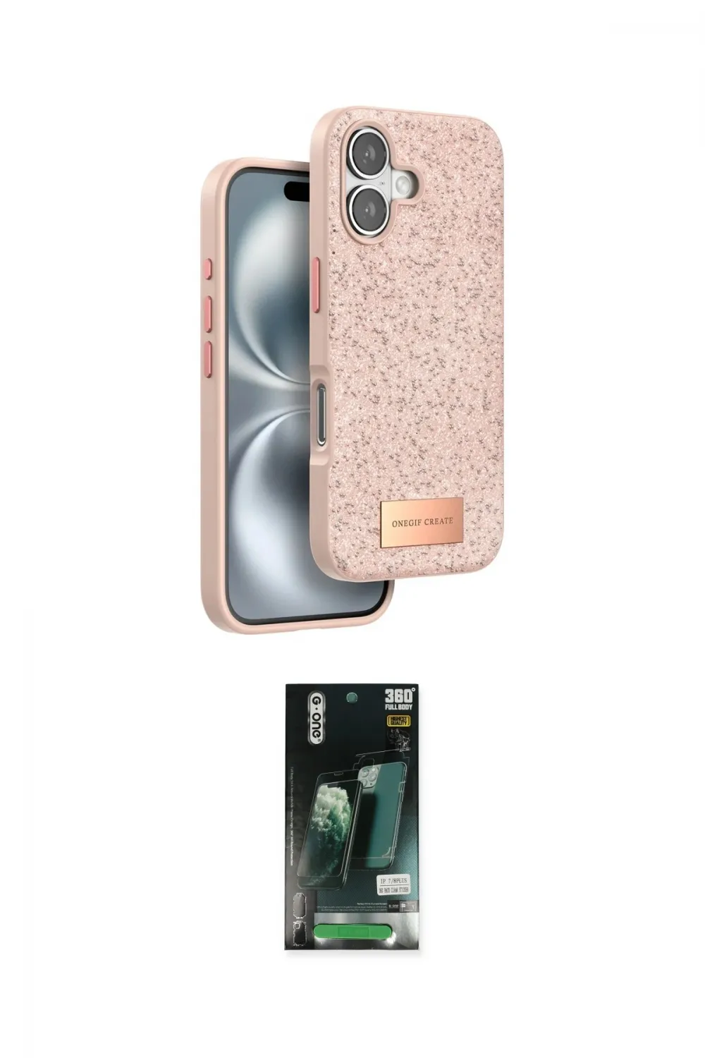 ieg™ iPhone 16 Kılıf Vadi Klasik Serisi - Siyah 360 Mat Full Body Arka Koruyucu