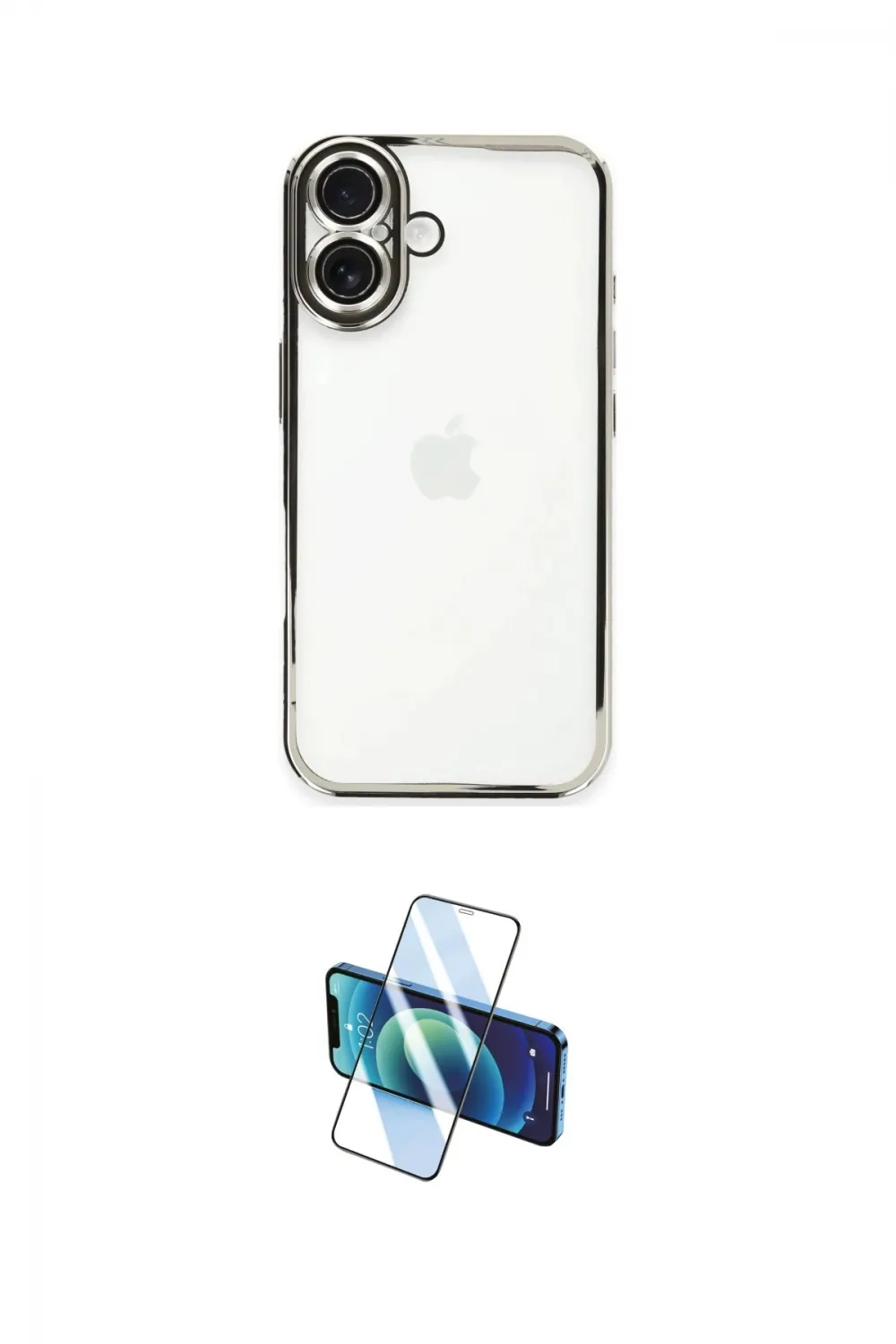 ieg™ iPhone 16 Kılıf Vadi Minimal - Siyah 3D Antistatik Seramik Nano Ekran Koruyucu