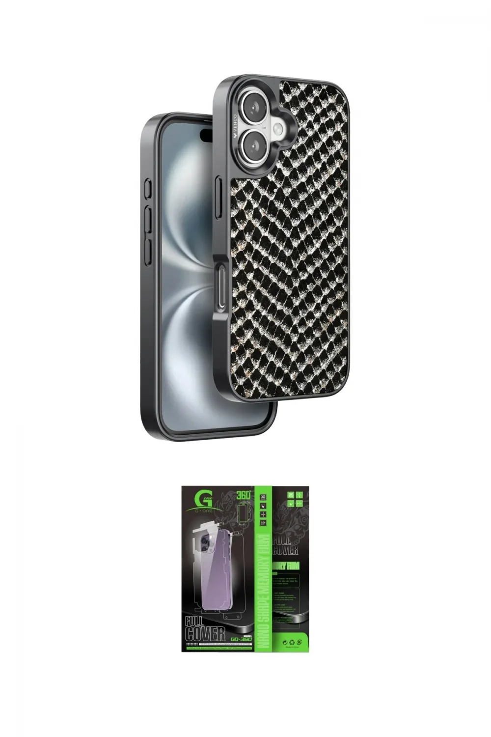 ieg™ iPhone 16 Kılıf Vadi Özel Seri - Şeffaf 360 Full Body Arka Koruyucu