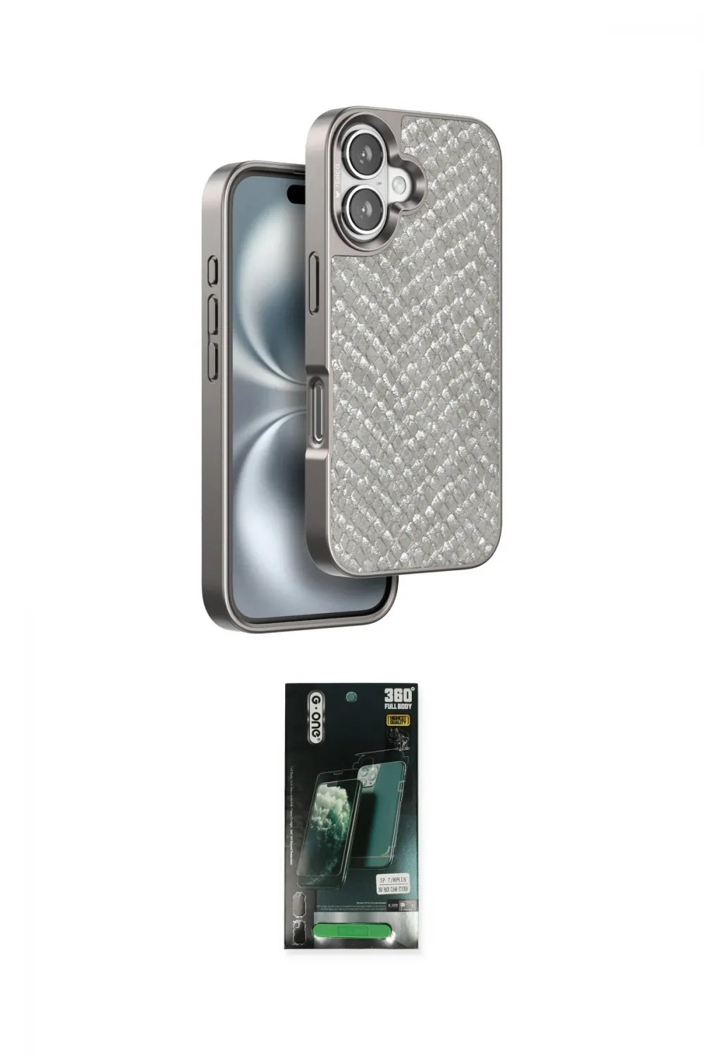 ieg™ iPhone 16 Kılıf Vadi Özel Seri - Siyah 360 Mat Full Body Arka Koruyucu