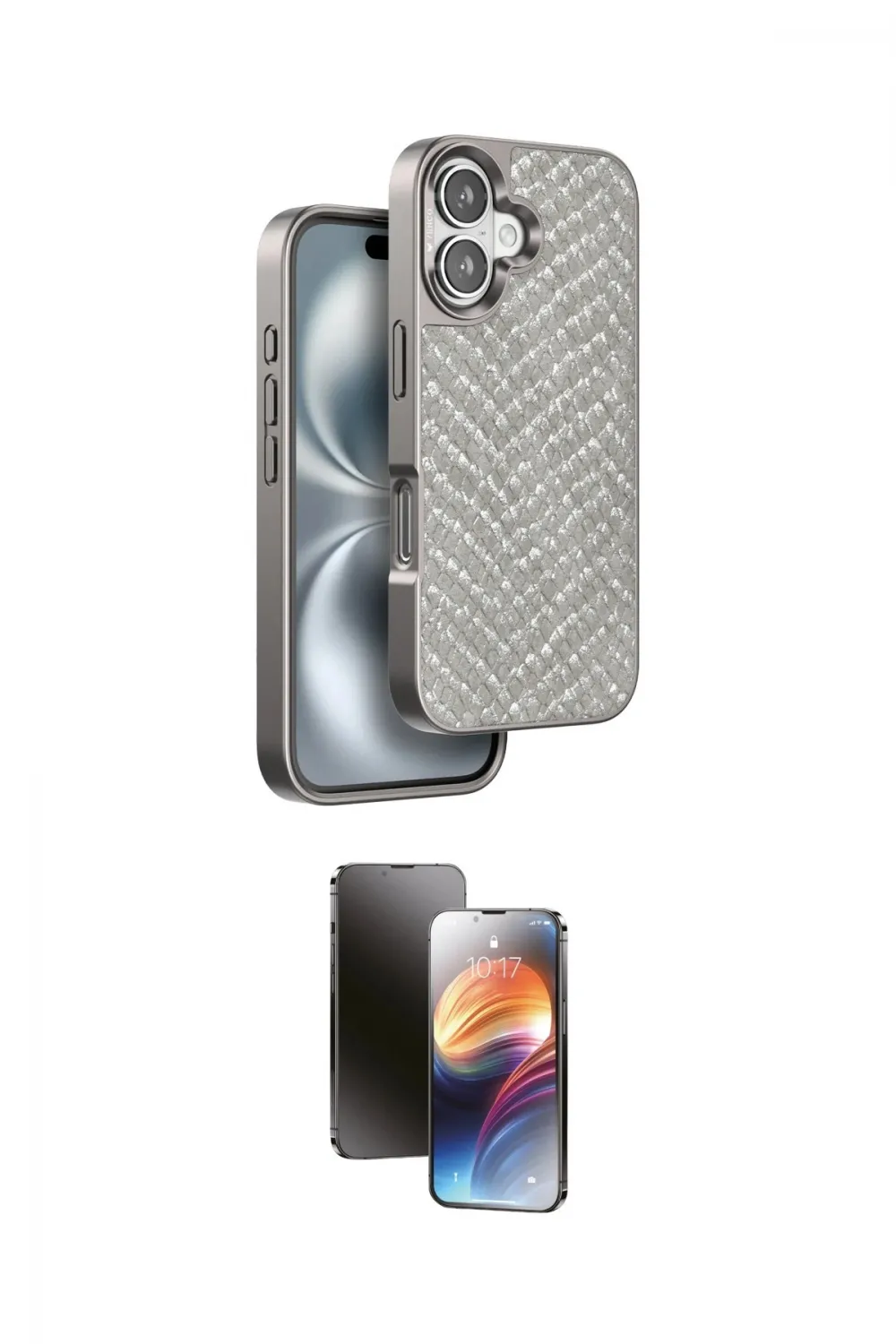 ieg™ iPhone 16 Kılıf Vadi Özel Seri - Siyah 3D Antistatik Mat Seramik Nano Ekran Koruyucu