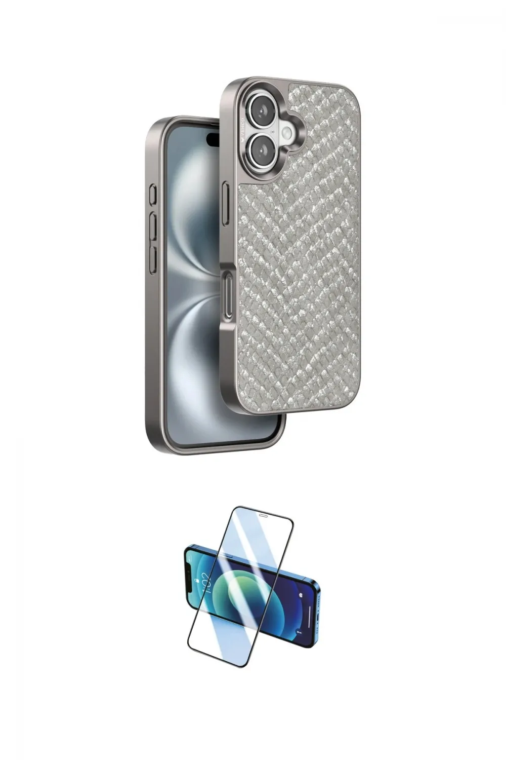 ieg™ iPhone 16 Kılıf Vadi Özel Seri - Siyah 3D Antistatik Seramik Nano Ekran Koruyucu