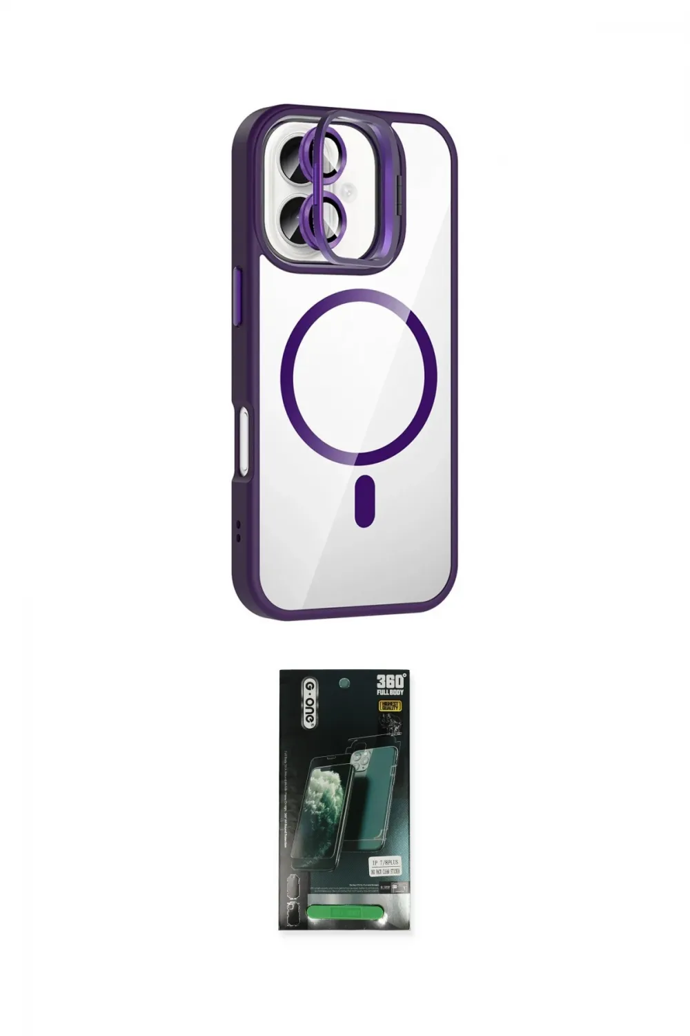 ieg™ iPhone 16 Kılıf Yadigar Asil Koleksiyonu - Siyah 360 Mat Full Body Arka Koruyucu