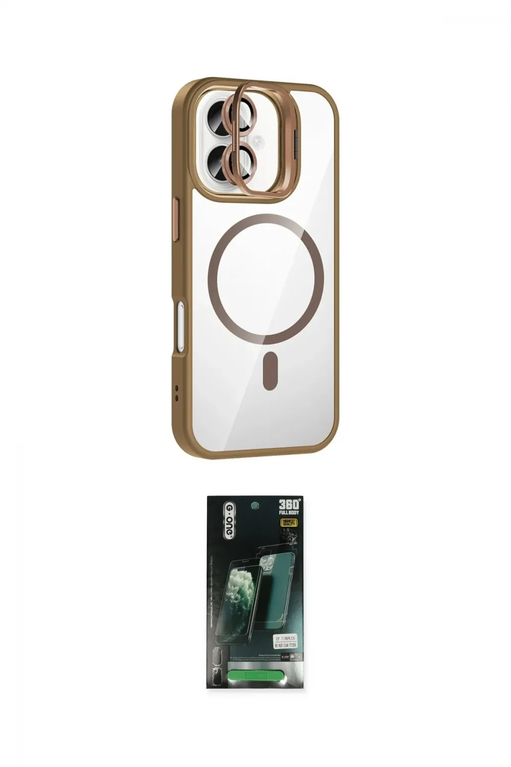 ieg™ iPhone 16 Kılıf Yadigar Asil Koleksiyonu - Siyah 360 Mat Full Body Arka Koruyucu