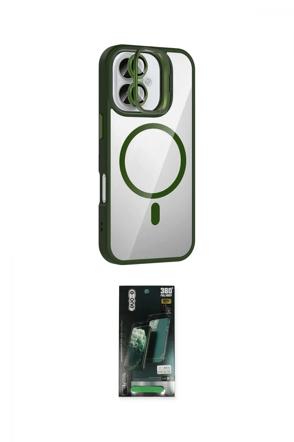 ieg™ iPhone 16 Kılıf Yadigar Asil Koleksiyonu - Siyah 360 Mat Full Body Arka Koruyucu
