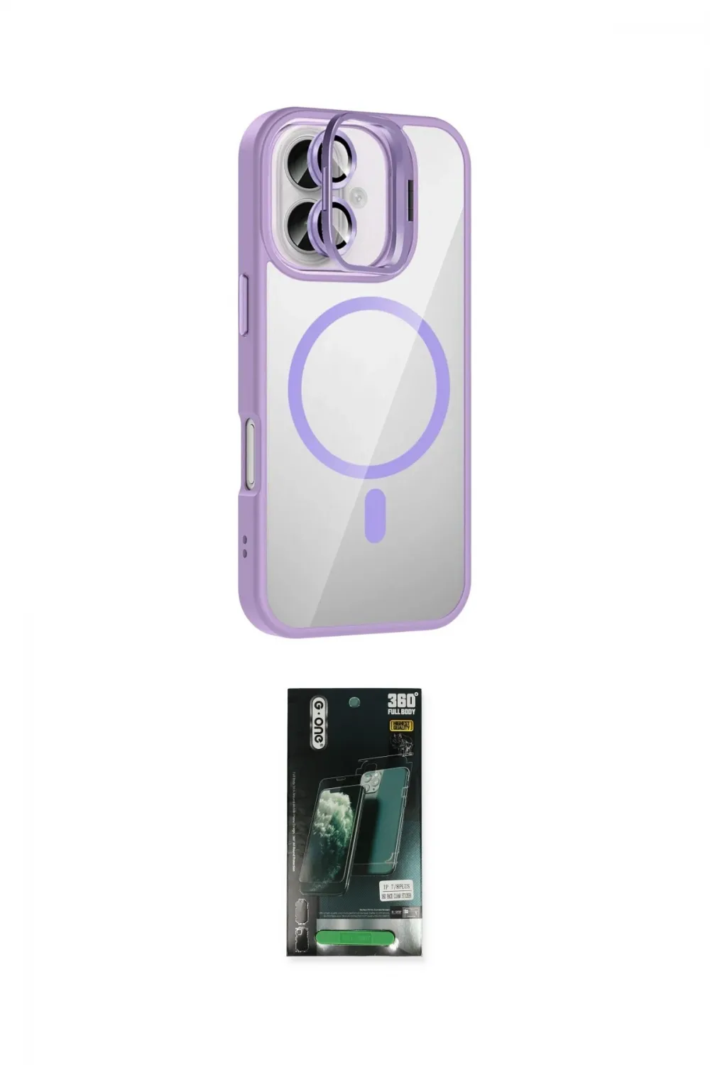 ieg™ iPhone 16 Kılıf Yadigar Asil Koleksiyonu - Siyah 360 Mat Full Body Arka Koruyucu