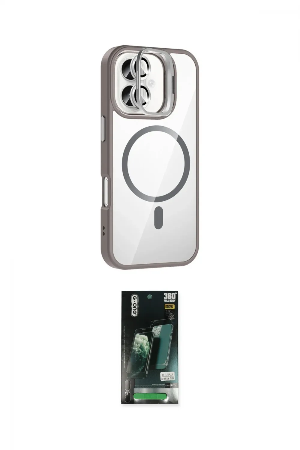 ieg™ iPhone 16 Kılıf Yadigar Asil Koleksiyonu - Siyah 360 Mat Full Body Arka Koruyucu