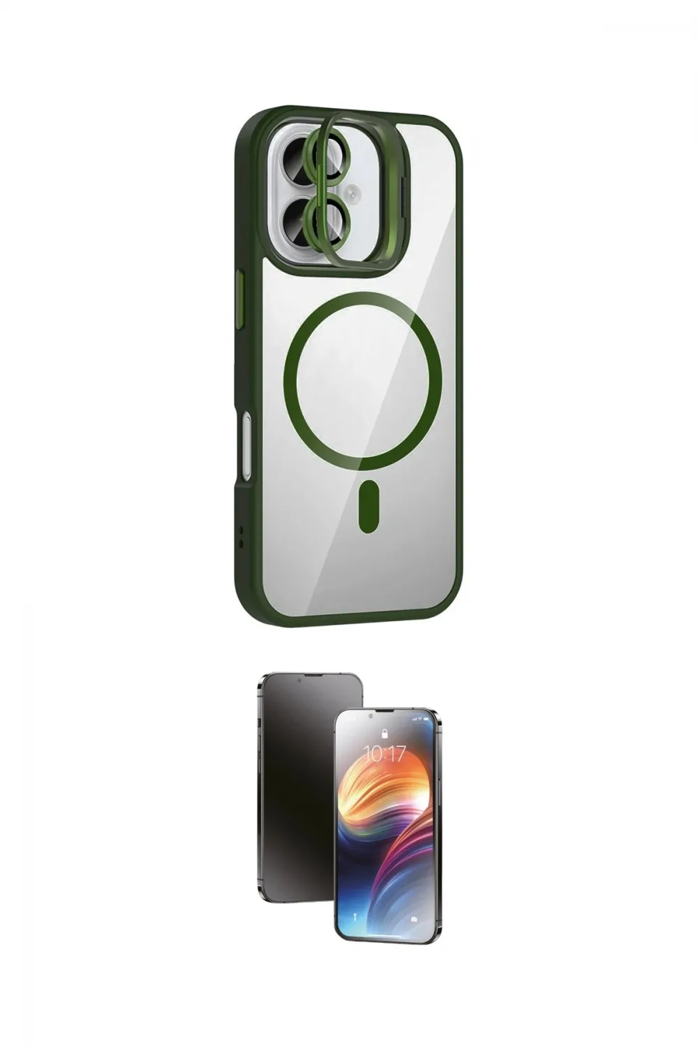 ieg™ iPhone 16 Kılıf Yadigar Asil Koleksiyonu - Siyah 3D Antistatik Mat Seramik Nano Ekran Koruyucu