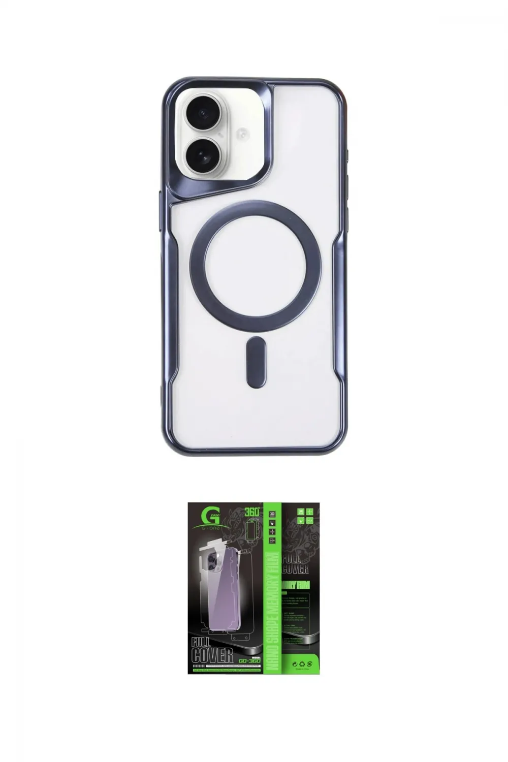 ieg™ iPhone 16 Kılıf Yadigar Klasik Özel Seri - Şeffaf 360 Full Body Arka Koruyucu