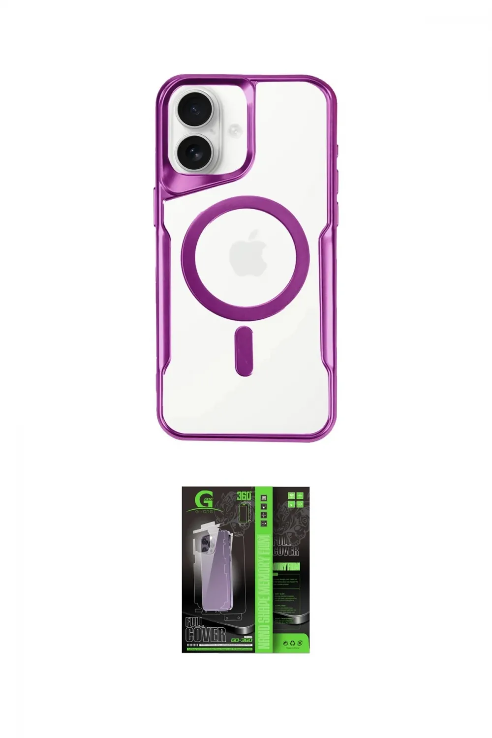 ieg™ iPhone 16 Kılıf Yadigar Klasik Özel Seri - Şeffaf 360 Full Body Arka Koruyucu