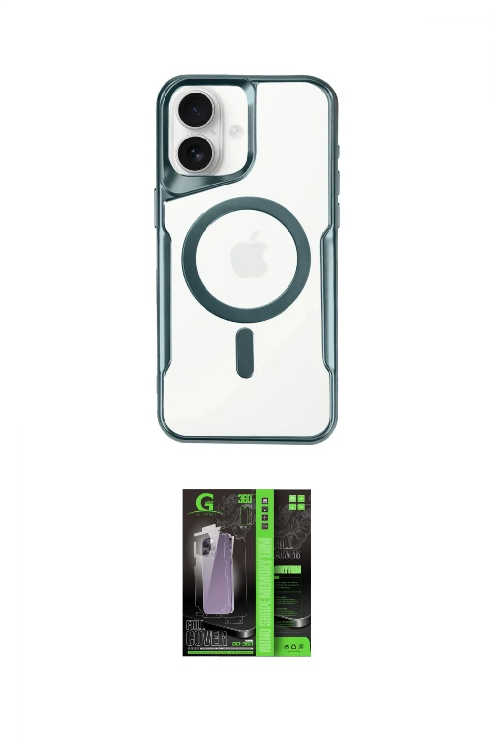 ieg™ iPhone 16 Kılıf Yadigar Klasik Özel Seri - Şeffaf 360 Full Body Arka Koruyucu