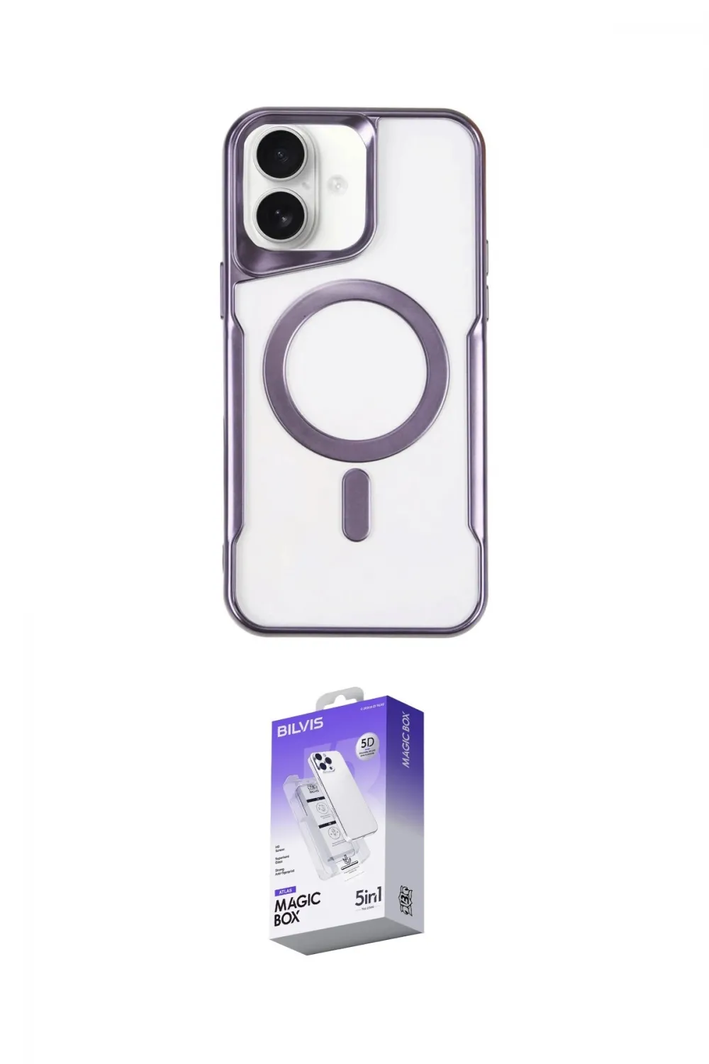 ieg™ iPhone 16 Kılıf Yadigar Klasik Özel Seri - Siyah Bilvis 5in1 3D Magic Cam Ekran Koruyucu