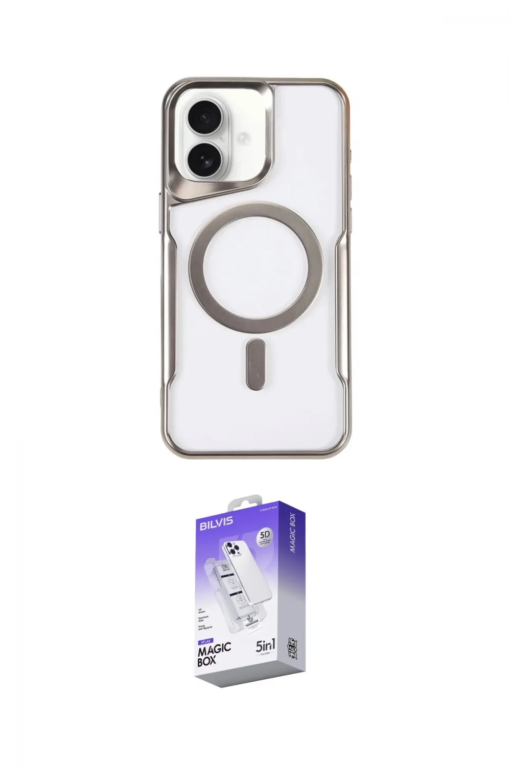 ieg™ iPhone 16 Kılıf Yadigar Klasik Özel Seri - Siyah Bilvis 5in1 3D Magic Cam Ekran Koruyucu