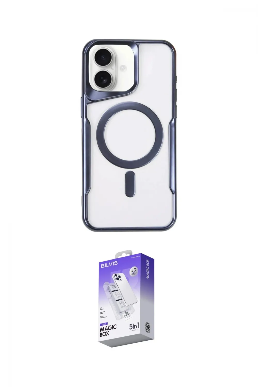 ieg™ iPhone 16 Kılıf Yadigar Klasik Özel Seri - Siyah Bilvis 5in1 3D Magic Cam Ekran Koruyucu