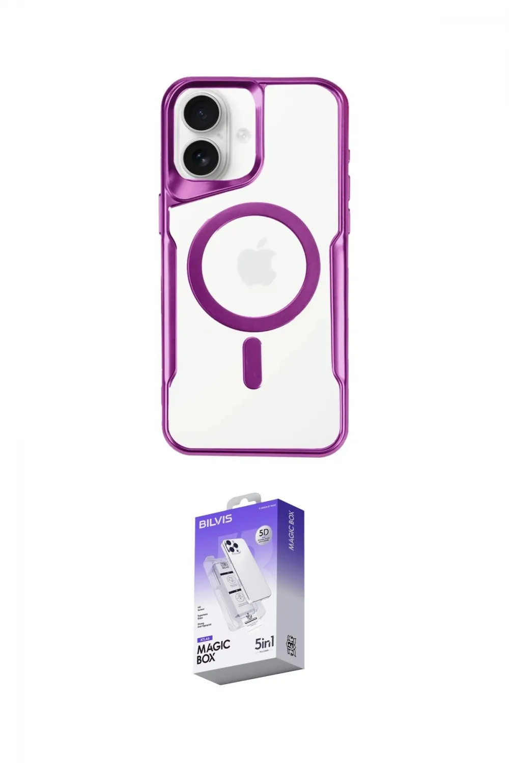 ieg™ iPhone 16 Kılıf Yadigar Klasik Özel Seri - Siyah Bilvis 5in1 3D Magic Cam Ekran Koruyucu