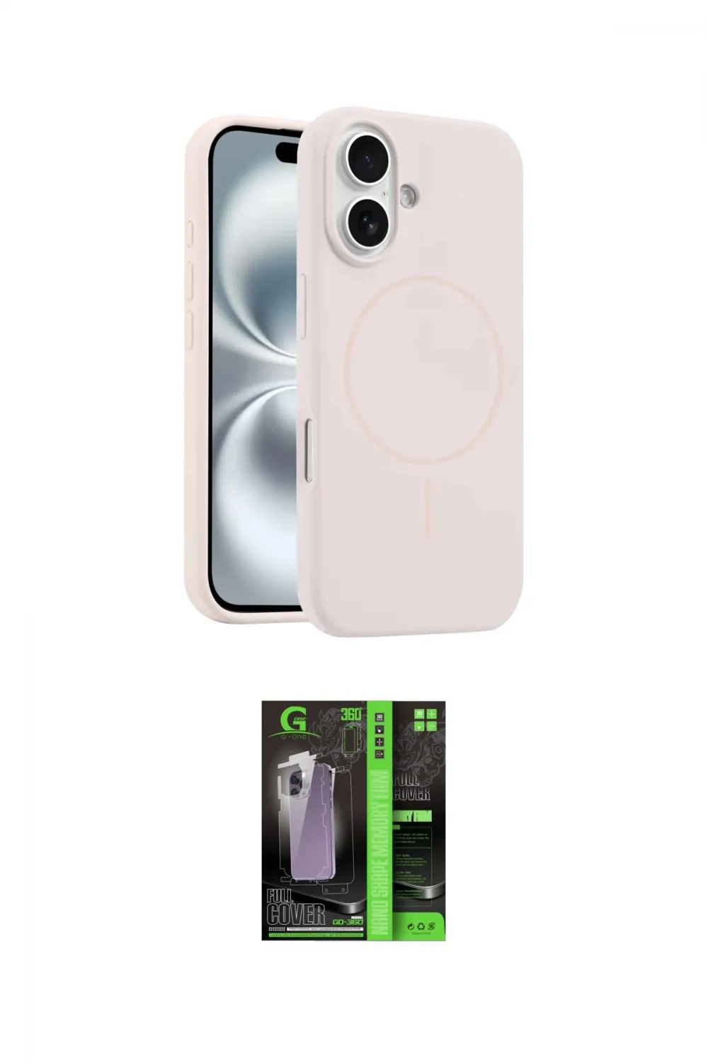 ieg™ iPhone 16 Kılıf Yankı Form Serisi - Şeffaf 360 Full Body Arka Koruyucu