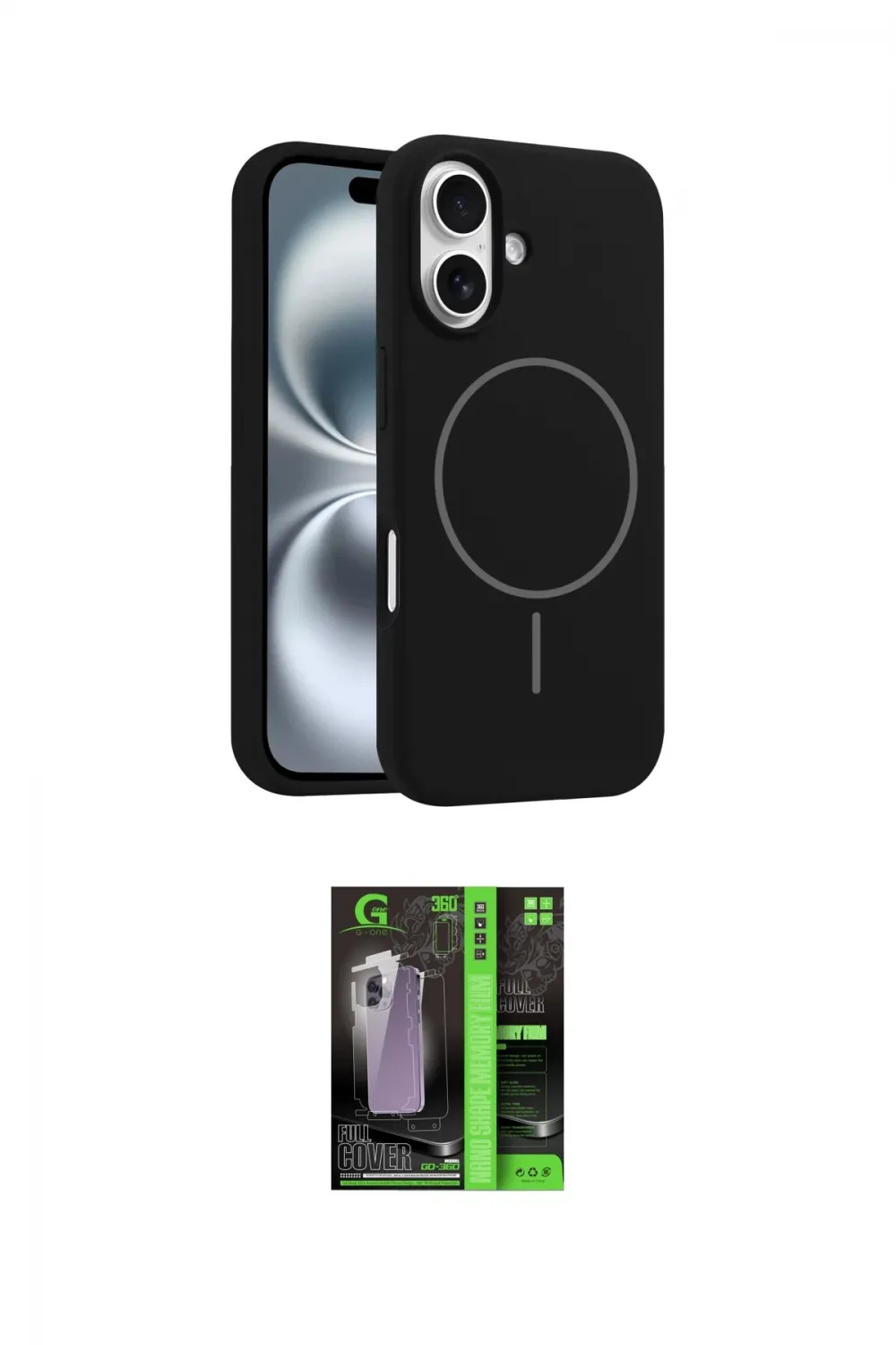 ieg™ iPhone 16 Kılıf Yankı Form Serisi - Şeffaf 360 Full Body Arka Koruyucu