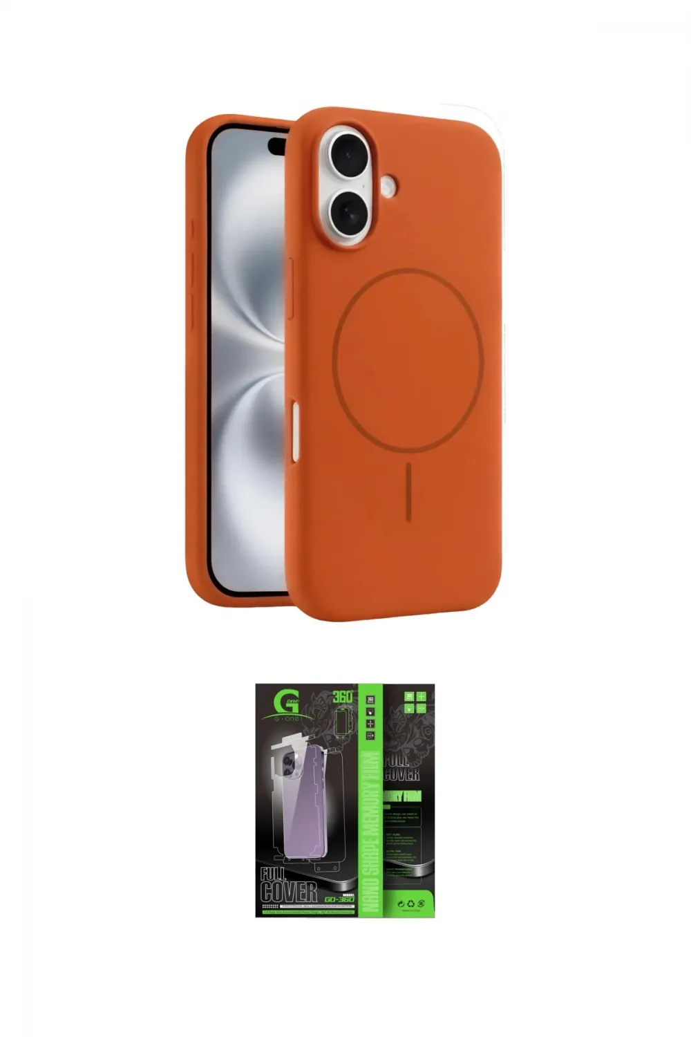 ieg™ iPhone 16 Kılıf Yankı Form Serisi - Şeffaf 360 Full Body Arka Koruyucu