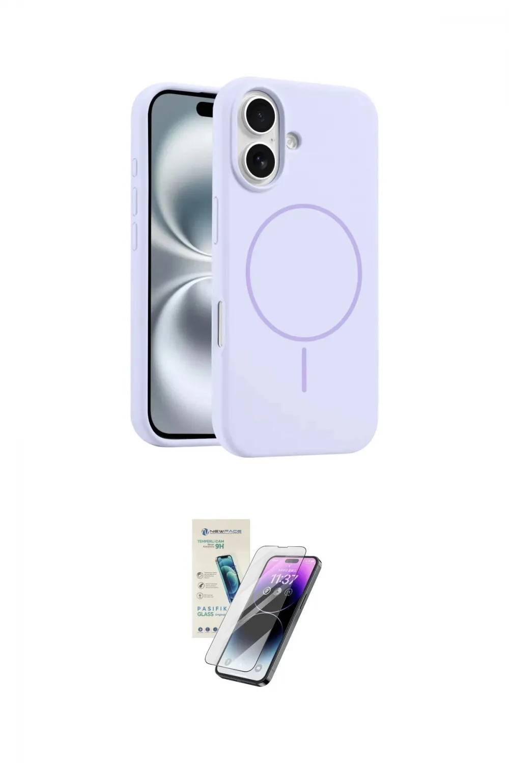 ieg™ iPhone 16 Kılıf Yankı Form Serisi - Şeffaf Pasifik Cam Ekran Koruyucu