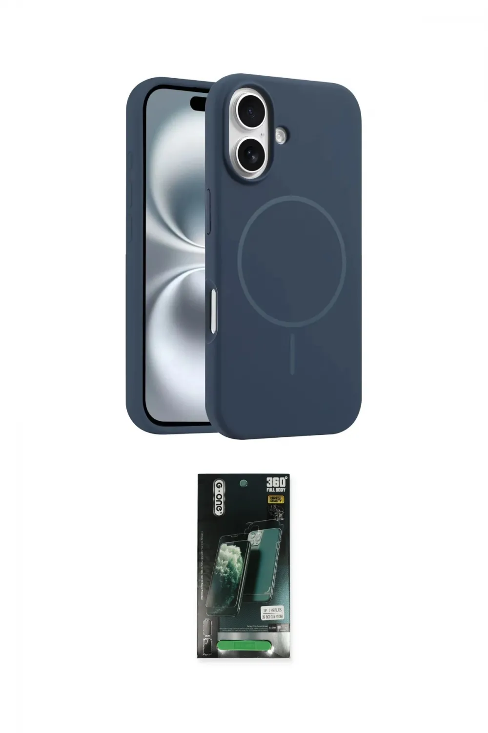 ieg™ iPhone 16 Kılıf Yankı Form Serisi - Siyah 360 Mat Full Body Arka Koruyucu