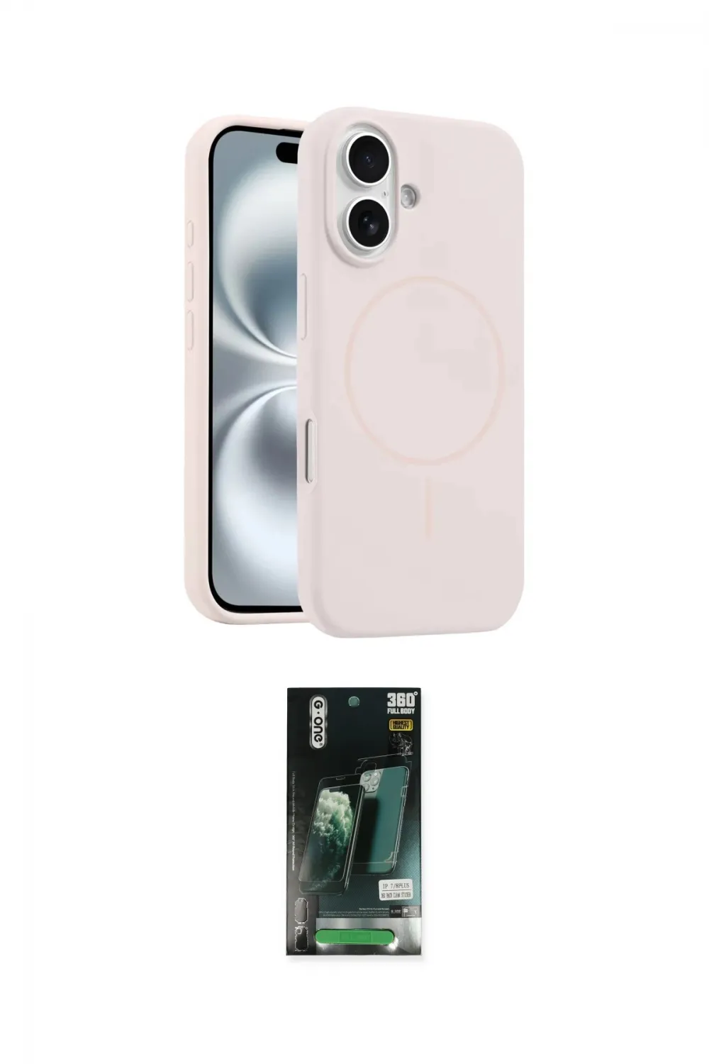 ieg™ iPhone 16 Kılıf Yankı Form Serisi - Siyah 360 Mat Full Body Arka Koruyucu
