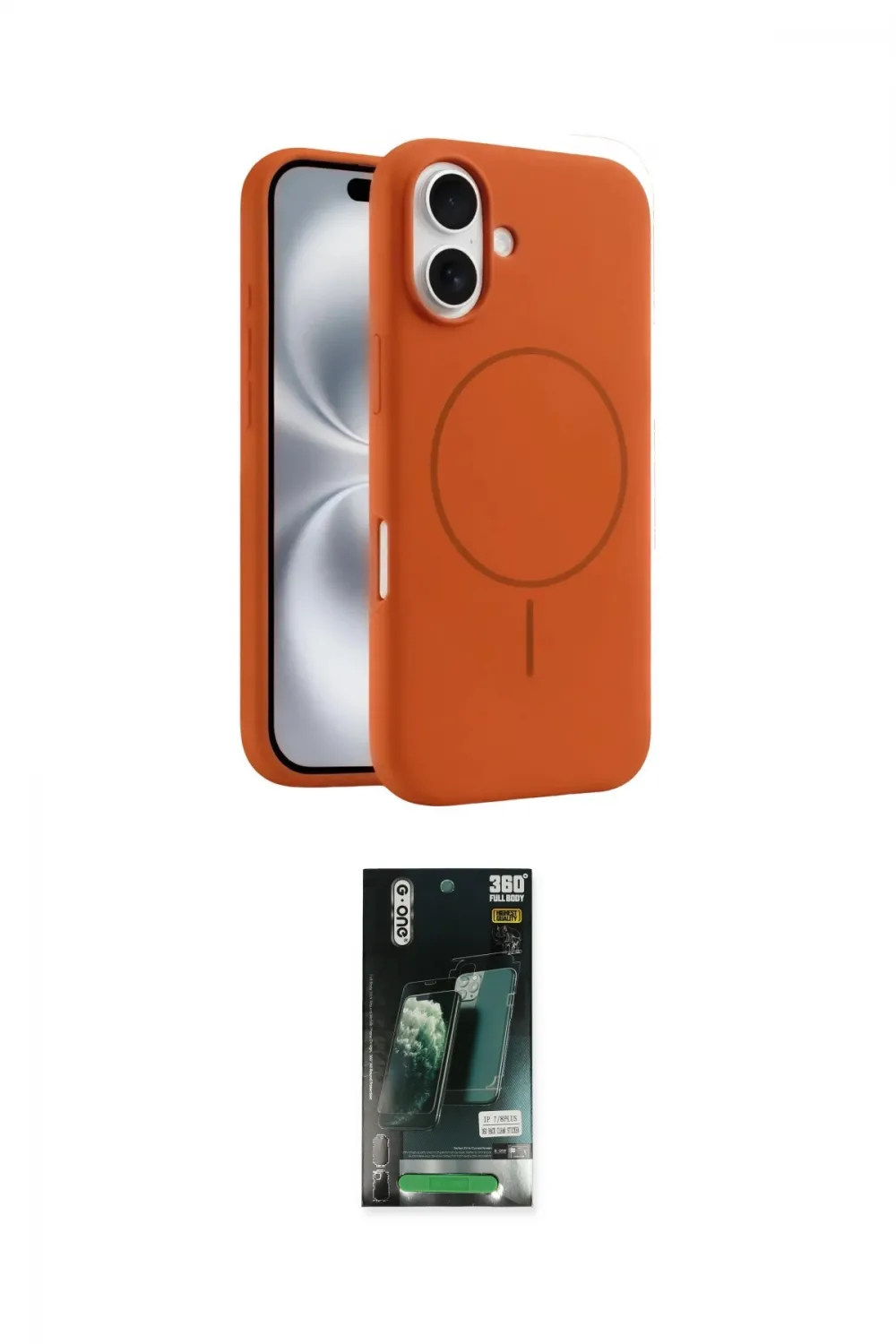 ieg™ iPhone 16 Kılıf Yankı Form Serisi - Siyah 360 Mat Full Body Arka Koruyucu