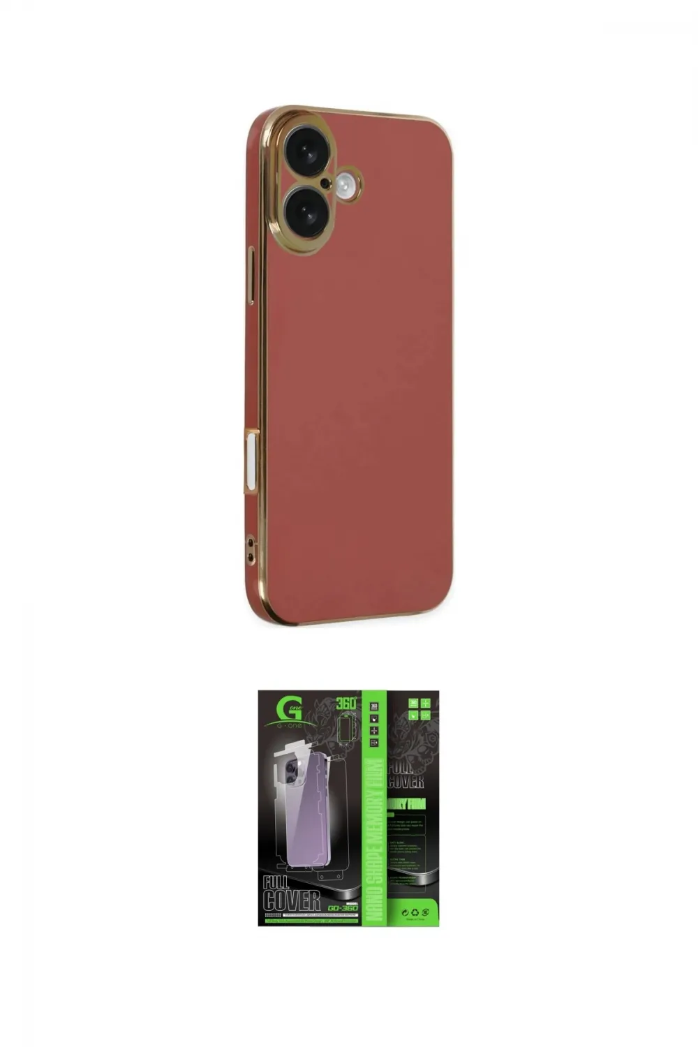 ieg™ iPhone 16 Kılıf Yankı Serisi - Şeffaf 360 Full Body Arka Koruyucu