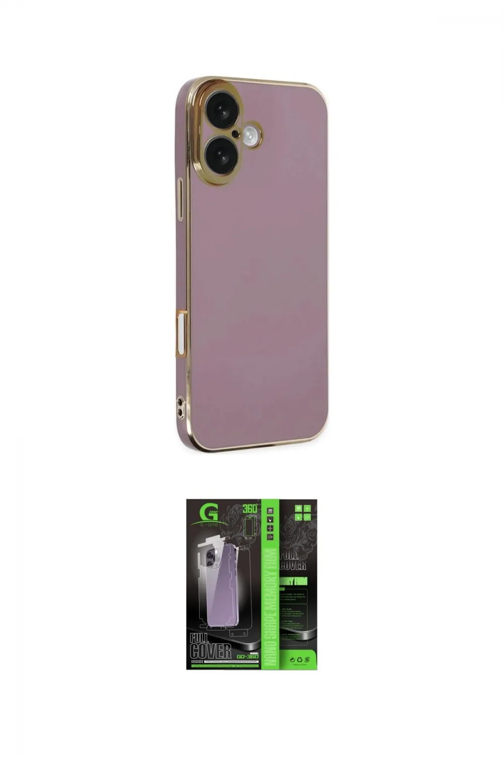 ieg™ iPhone 16 Kılıf Yankı Serisi - Şeffaf 360 Full Body Arka Koruyucu