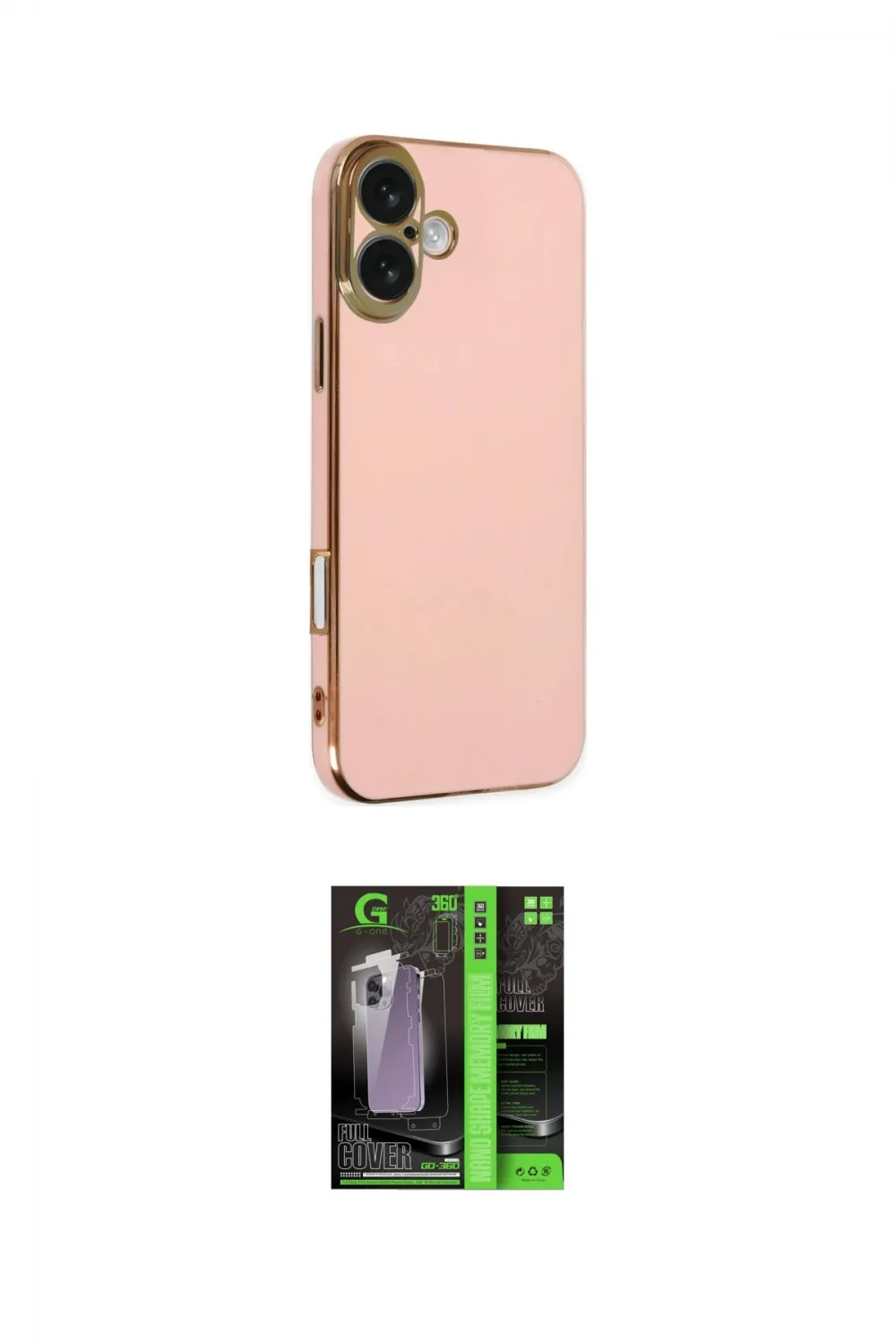 ieg™ iPhone 16 Kılıf Yankı Serisi - Şeffaf 360 Full Body Arka Koruyucu