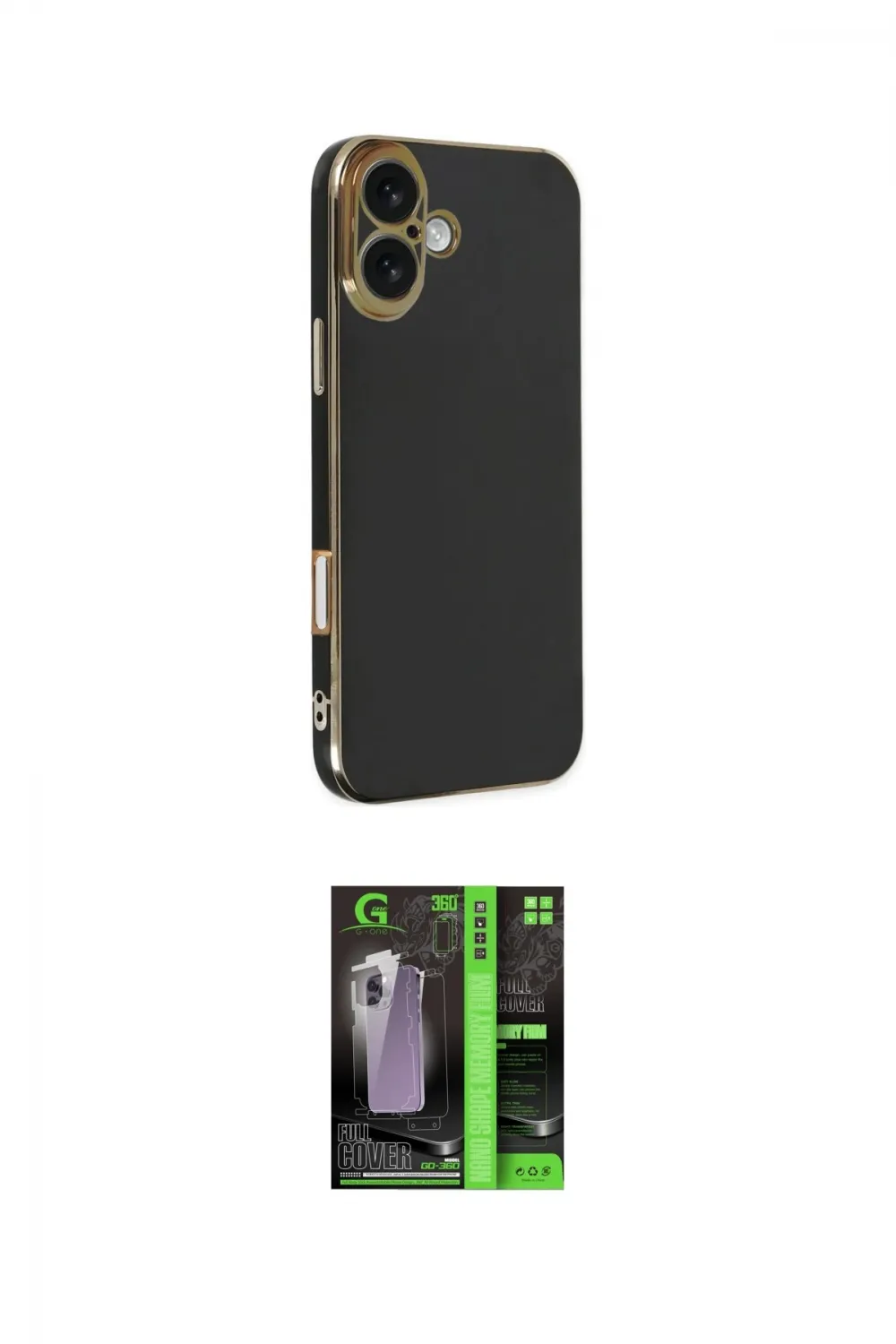 ieg™ iPhone 16 Kılıf Yankı Serisi - Şeffaf 360 Full Body Arka Koruyucu