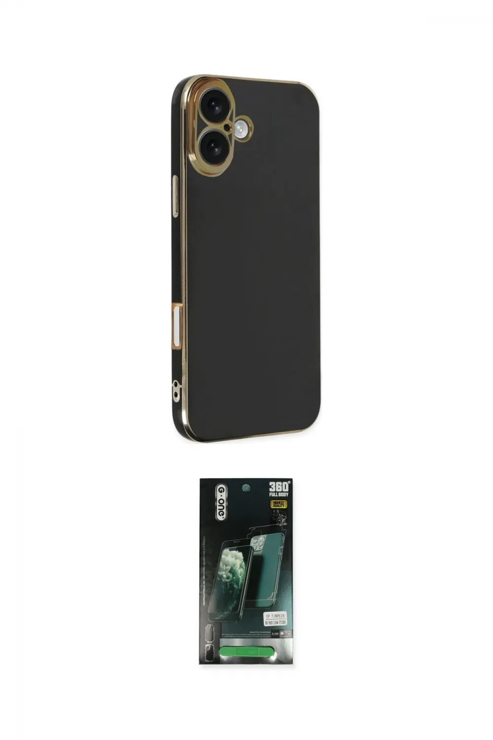 ieg™ iPhone 16 Kılıf Yankı Serisi - Siyah 360 Mat Full Body Arka Koruyucu