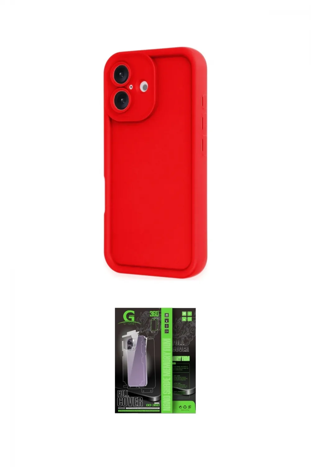 ieg™ iPhone 16 Kılıf Yankı Yansıma Özel Seri - Şeffaf 360 Full Body Arka Koruyucu