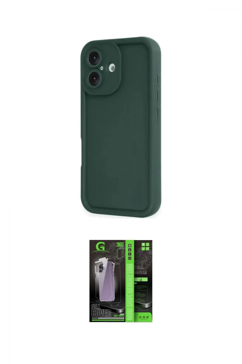 ieg™ iPhone 16 Kılıf Yankı Yansıma Özel Seri - Şeffaf 360 Full Body Arka Koruyucu