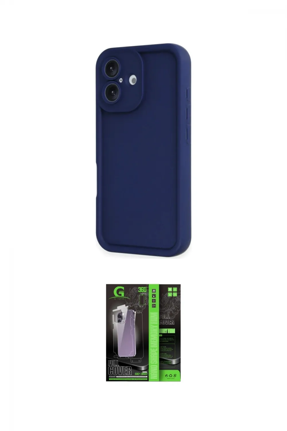 ieg™ iPhone 16 Kılıf Yankı Yansıma Özel Seri - Şeffaf 360 Full Body Arka Koruyucu