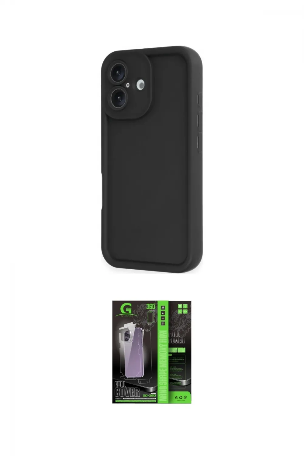 ieg™ iPhone 16 Kılıf Yankı Yansıma Özel Seri - Şeffaf 360 Full Body Arka Koruyucu