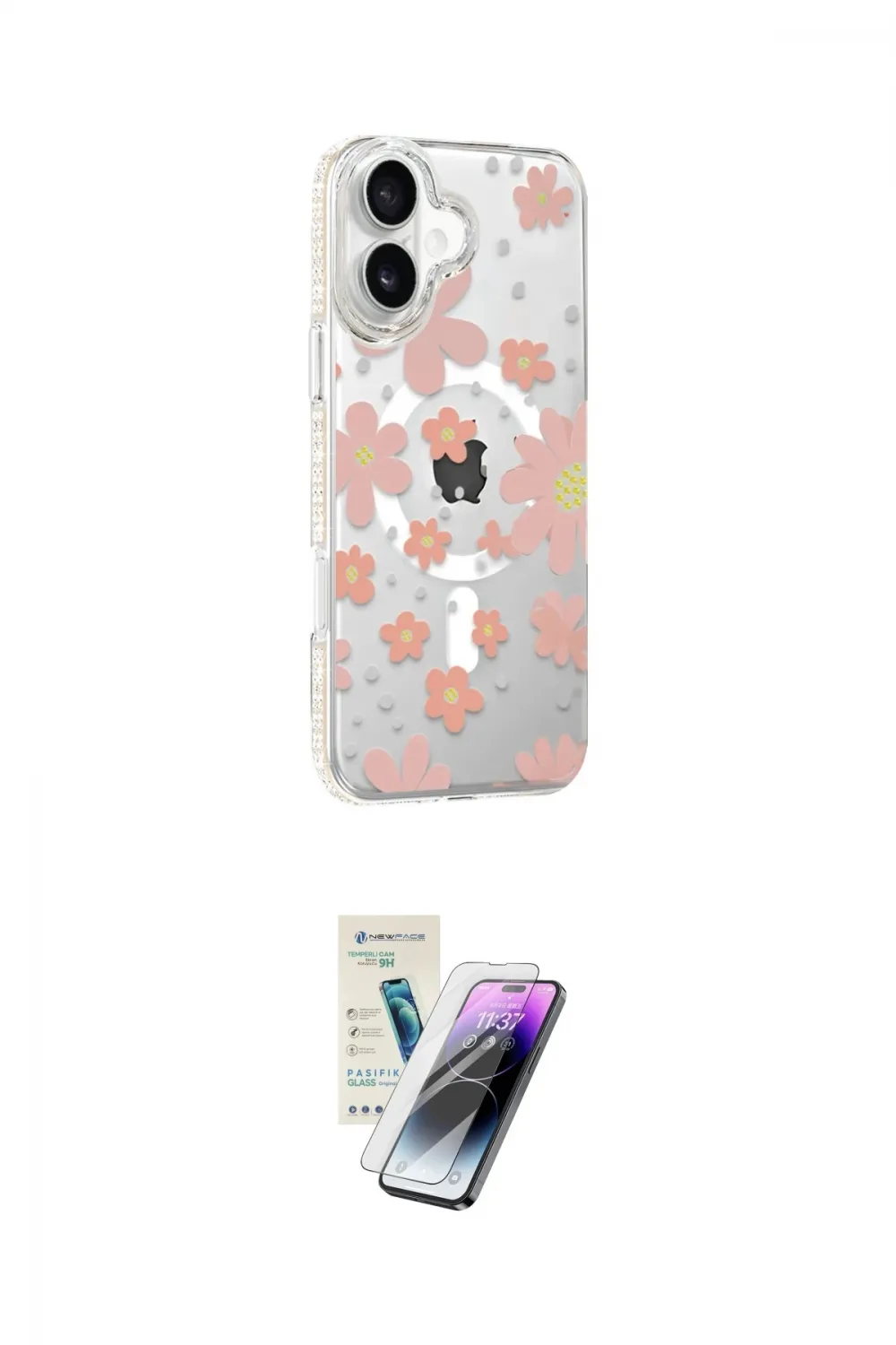 ieg™ iPhone 16 Kılıf Yörünge Işık Prime - Şeffaf Pasifik Cam Ekran Koruyucu