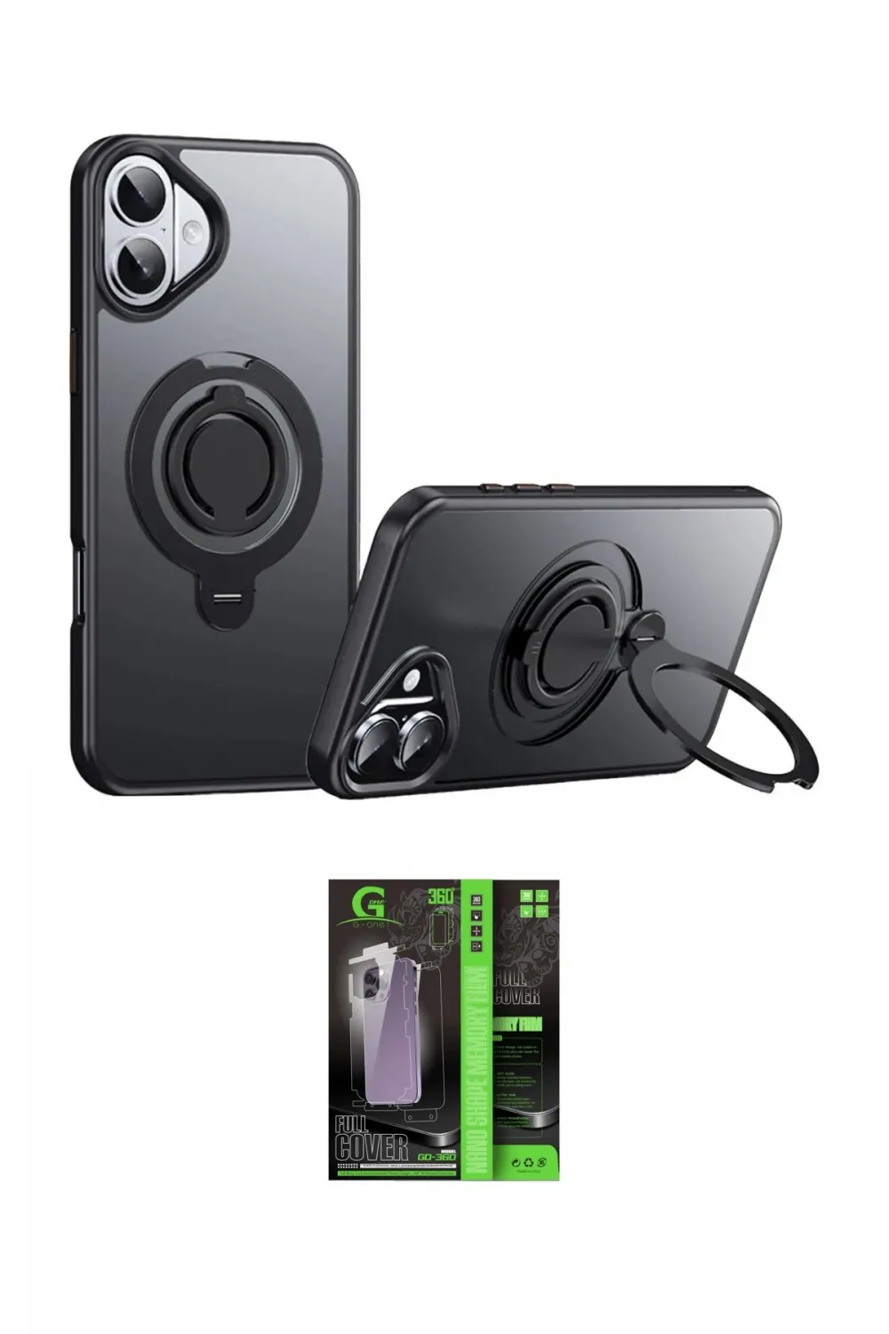 ieg™ iPhone 16 Kılıf Zirve Çizgi Prime - Şeffaf 360 Full Body Arka Koruyucu