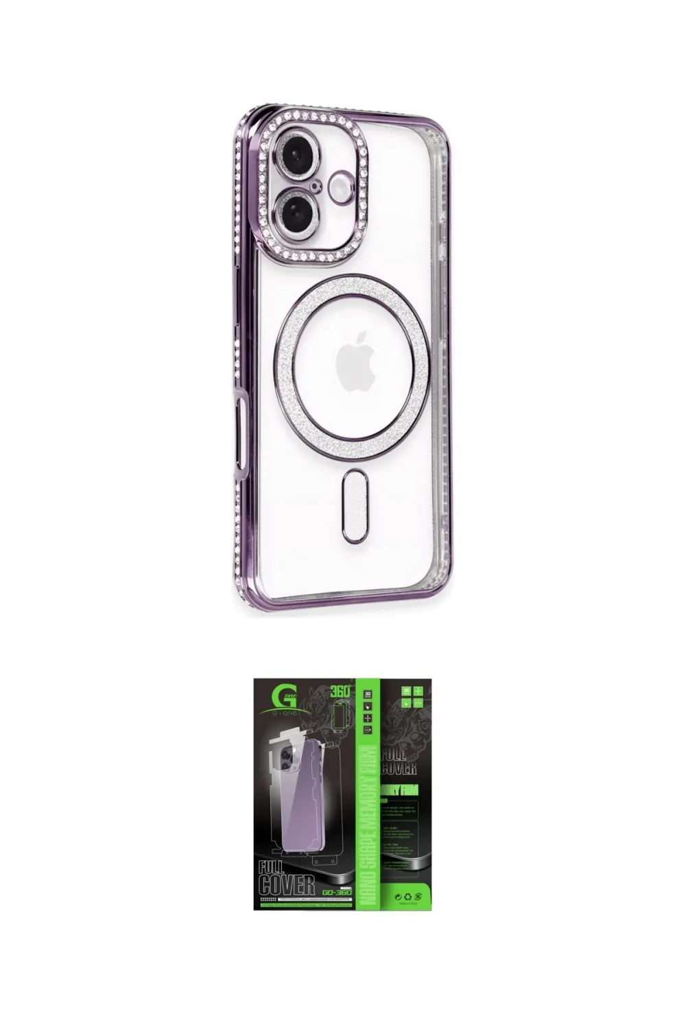 ieg™ iPhone 16 Kılıf Zirve Doku Prime - Şeffaf 360 Full Body Arka Koruyucu