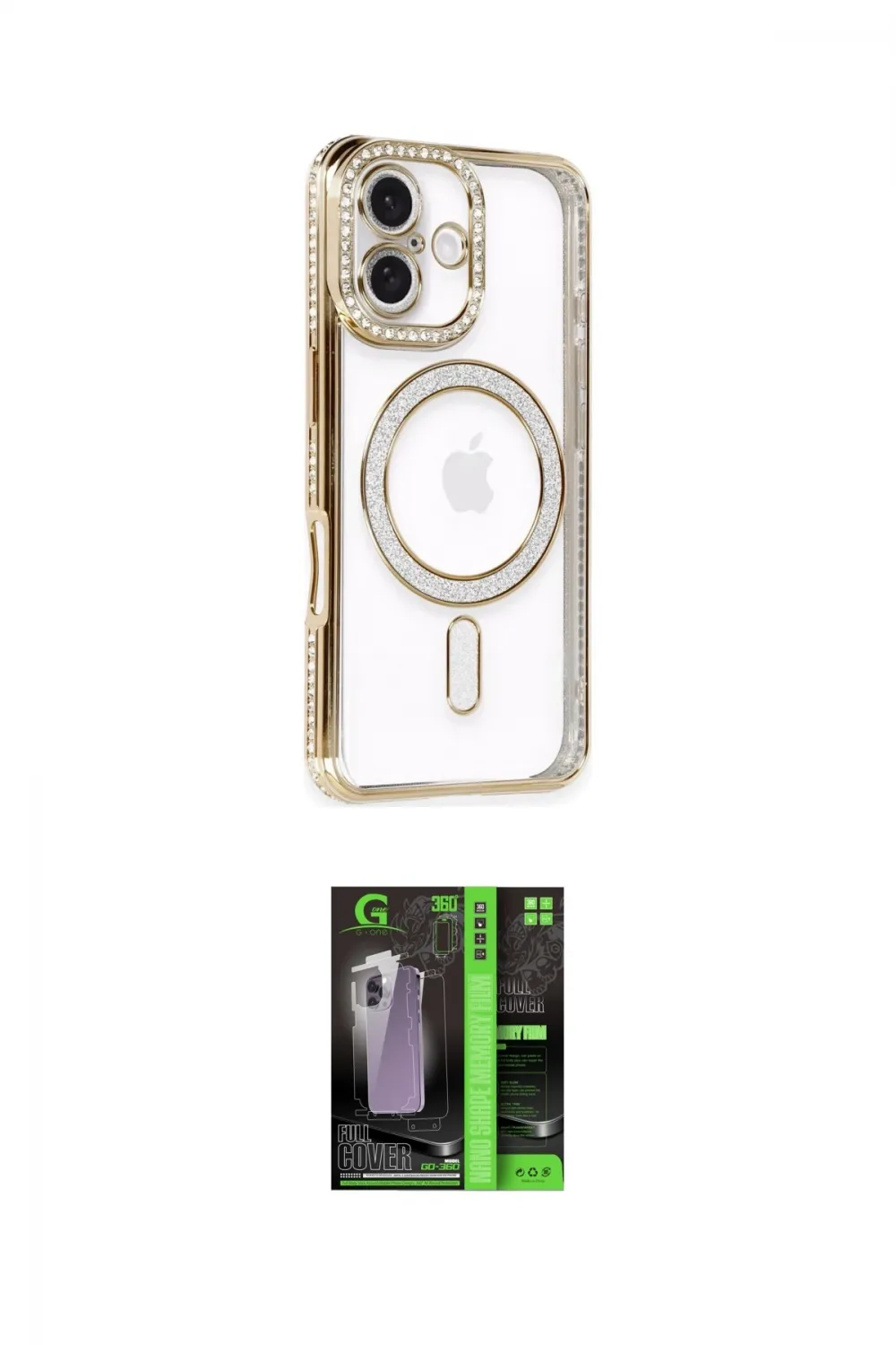 ieg™ iPhone 16 Kılıf Zirve Doku Prime - Şeffaf 360 Full Body Arka Koruyucu