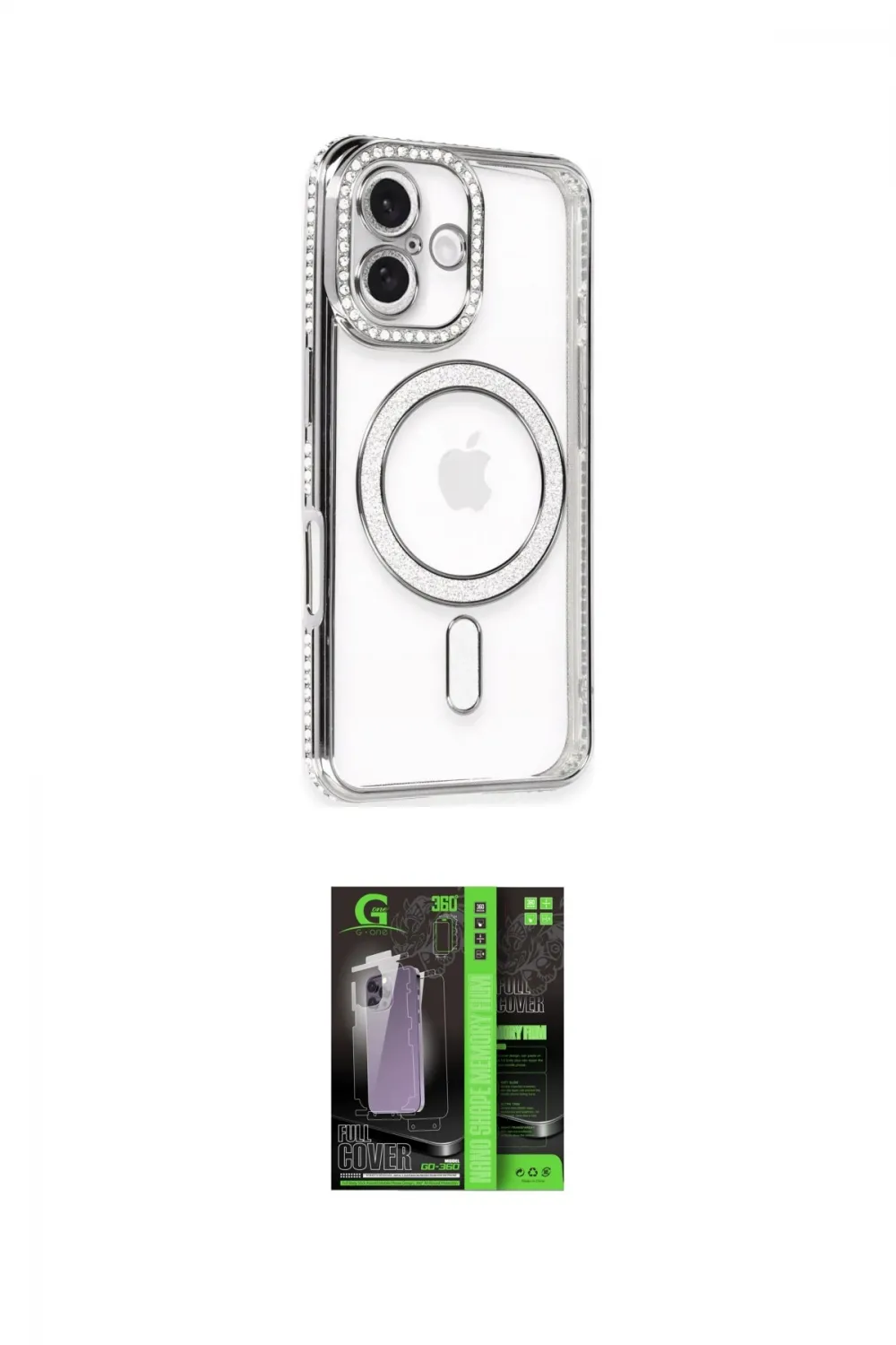 ieg™ iPhone 16 Kılıf Zirve Doku Prime - Şeffaf 360 Full Body Arka Koruyucu