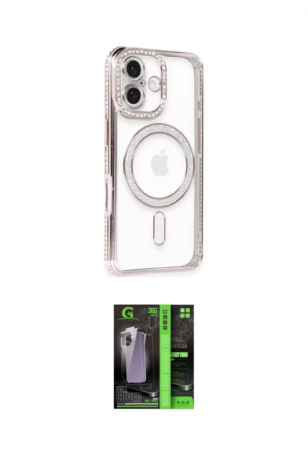 ieg™ iPhone 16 Kılıf Zirve Doku Prime - Şeffaf 360 Full Body Arka Koruyucu
