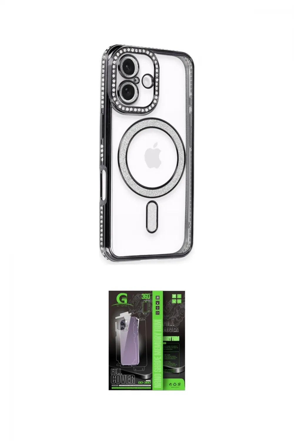 ieg™ iPhone 16 Kılıf Zirve Doku Prime - Şeffaf 360 Full Body Arka Koruyucu
