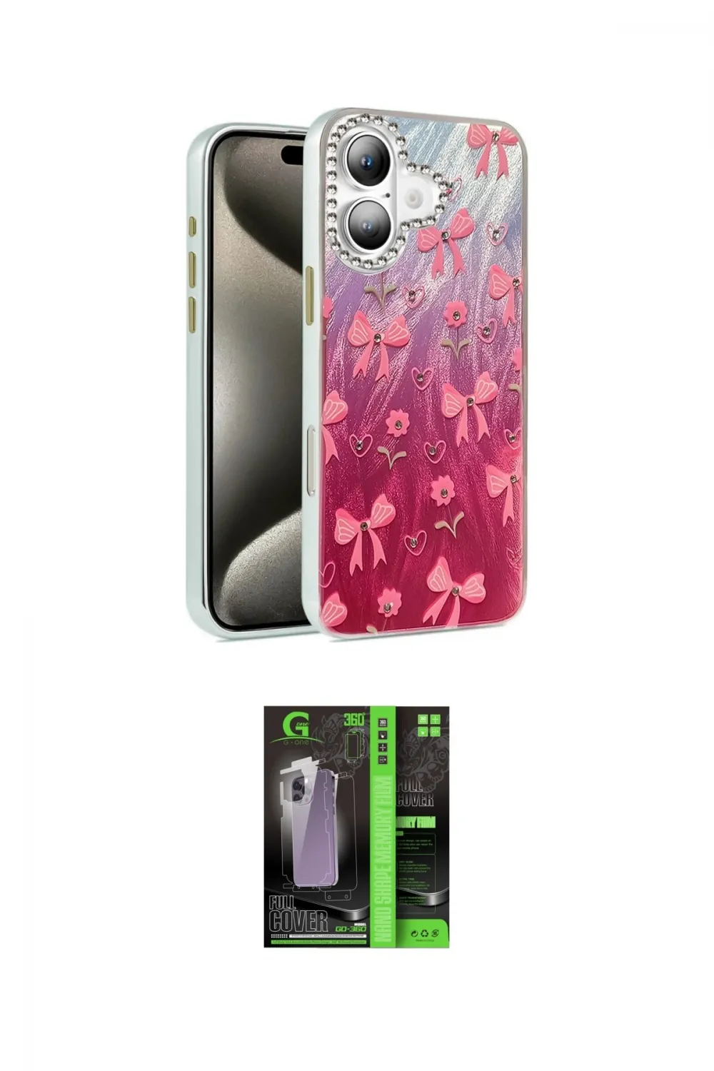 ieg™ iPhone 16 Kılıf Zirve Modern Prime - Şeffaf 360 Full Body Arka Koruyucu