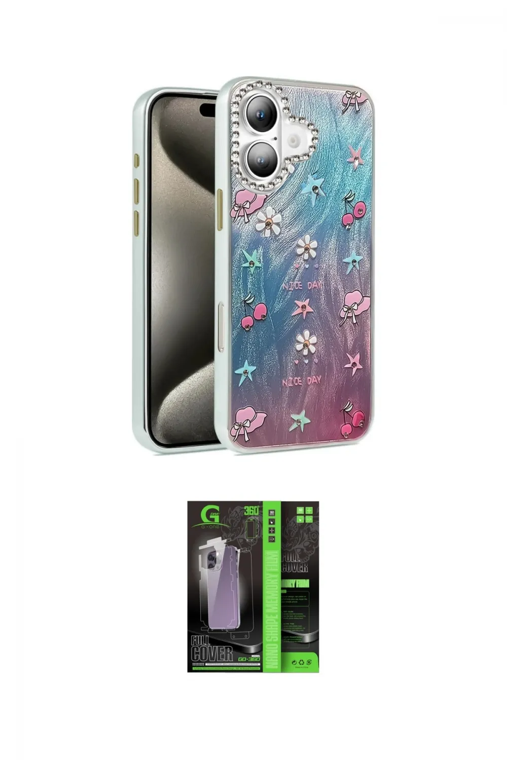 ieg™ iPhone 16 Kılıf Zirve Modern Prime - Şeffaf 360 Full Body Arka Koruyucu
