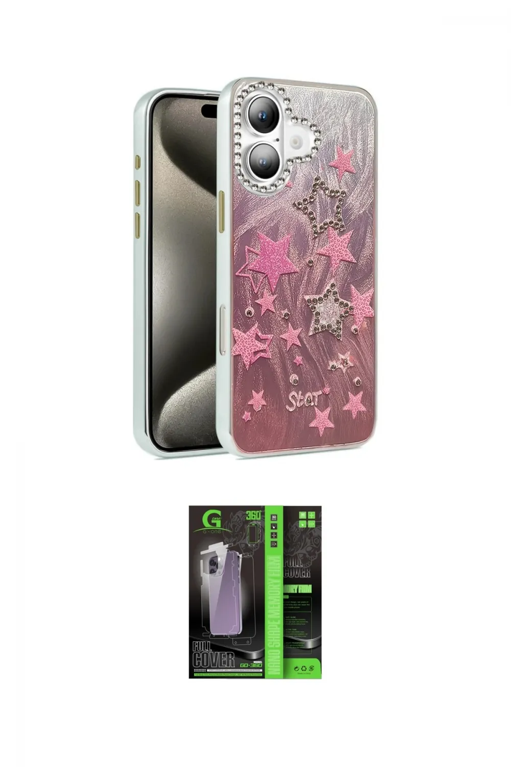 ieg™ iPhone 16 Kılıf Zirve Modern Prime - Şeffaf 360 Full Body Arka Koruyucu