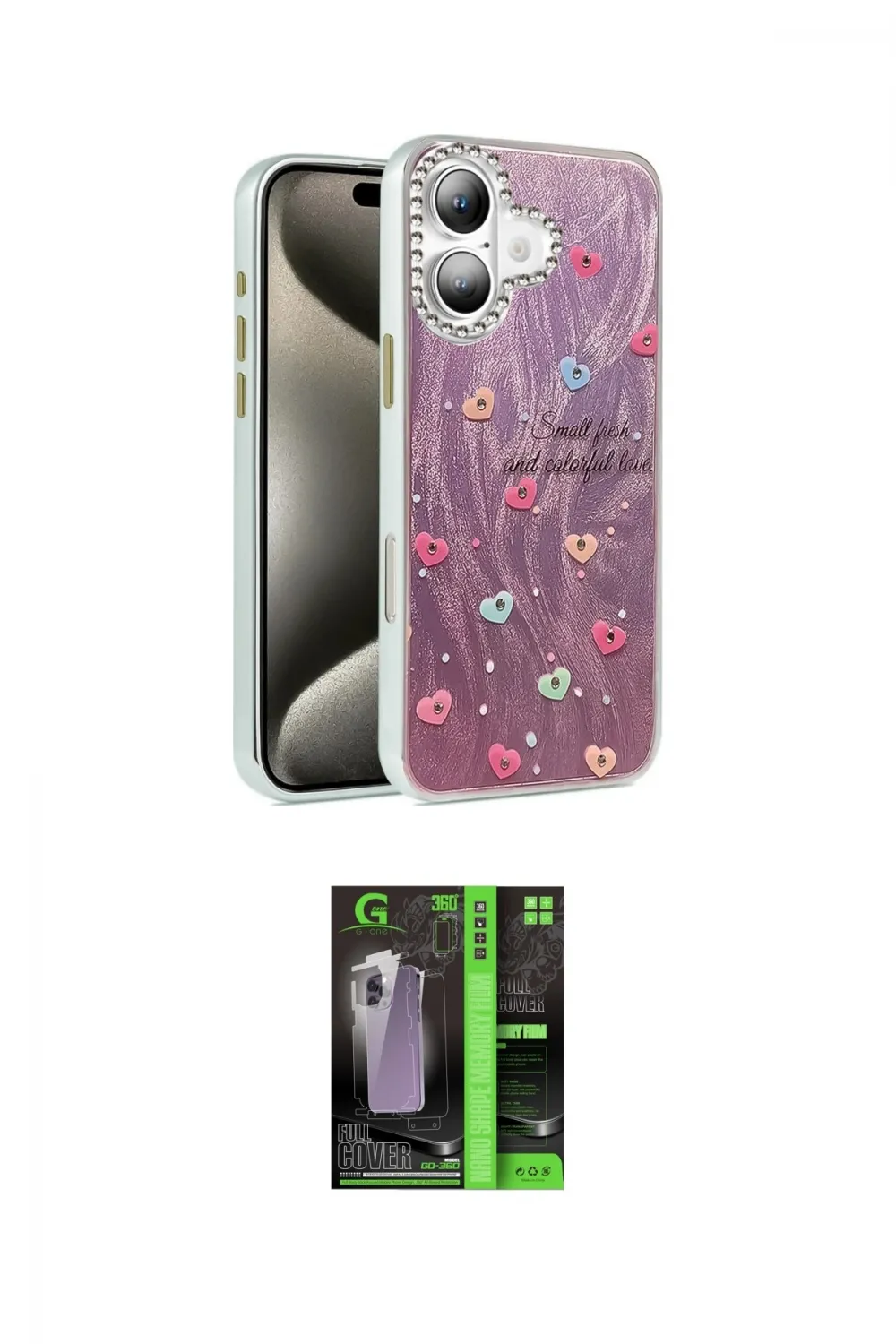 ieg™ iPhone 16 Kılıf Zirve Modern Prime - Şeffaf 360 Full Body Arka Koruyucu