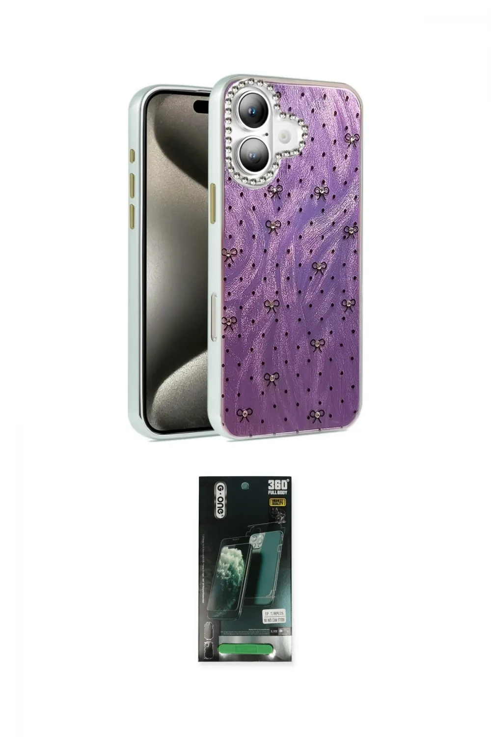 ieg™ iPhone 16 Kılıf Zirve Modern Prime - Siyah 360 Mat Full Body Arka Koruyucu