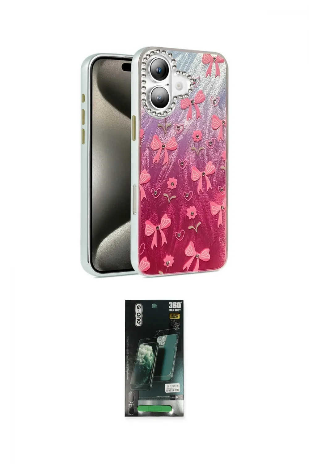 ieg™ iPhone 16 Kılıf Zirve Modern Prime - Siyah 360 Mat Full Body Arka Koruyucu